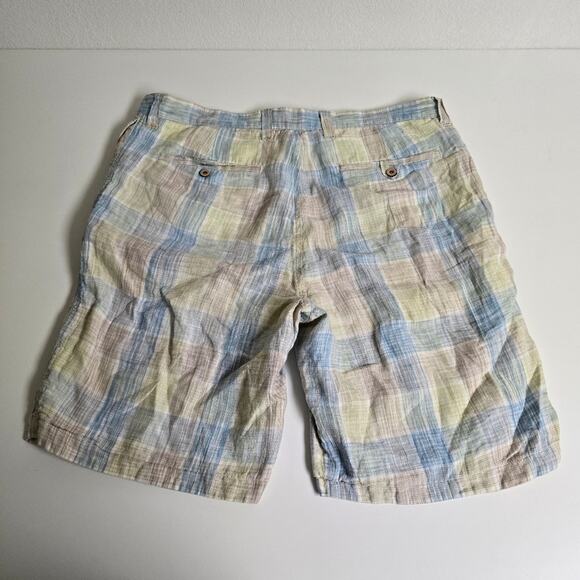 Tommy Bahama Relax Reversible Linen Shorts Size 36 – Plaid, Coastal Prep, 2-in-1 - Picture 2 of 16